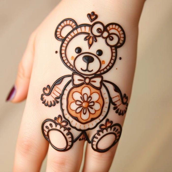 teddy bear wali mehndi