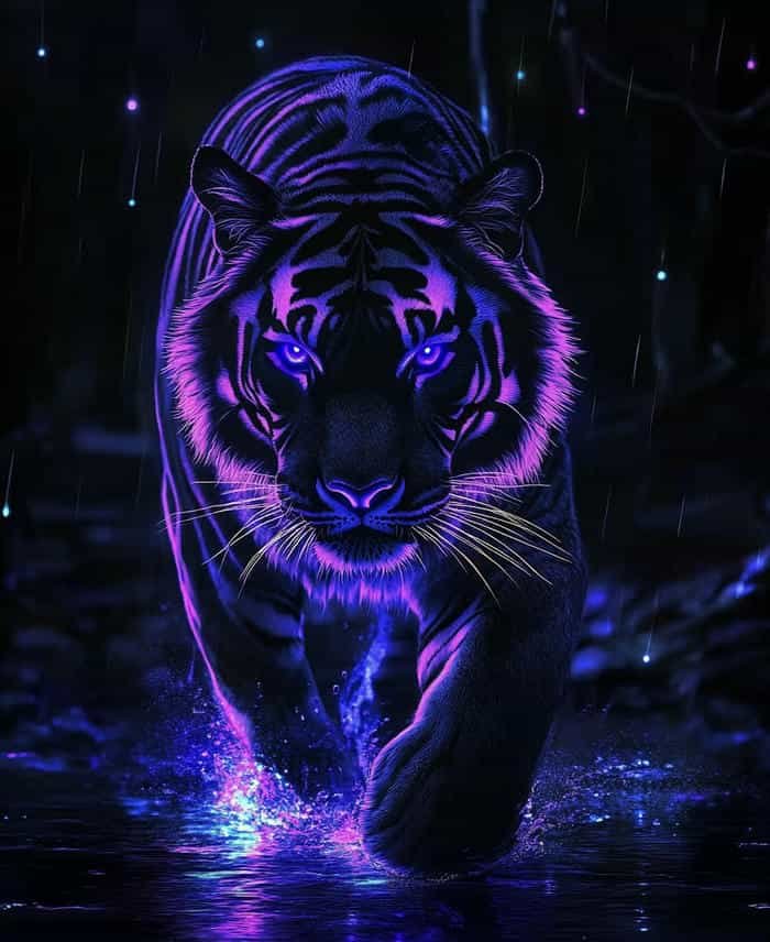 tiger black background dp