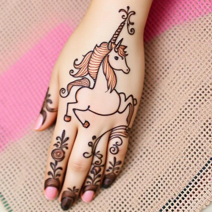 unicorn mehndi designs
