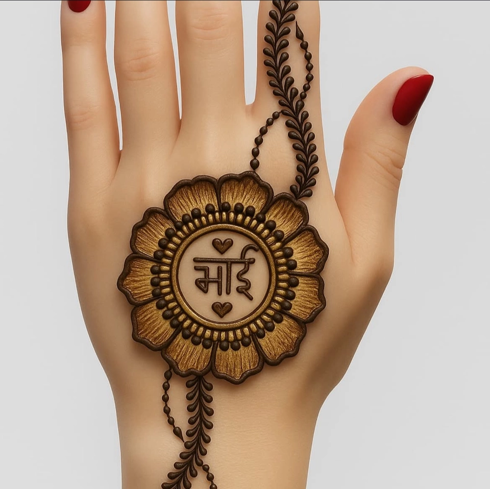 unique mehndi design for raksha bandhan