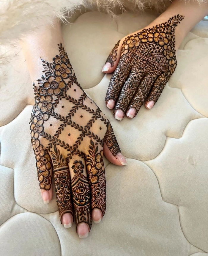 upper hand mehndi design simple full hand