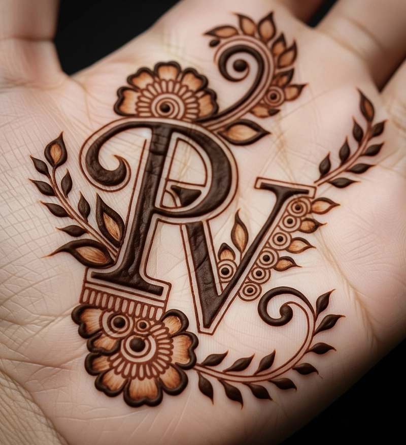 v p name mehndi design