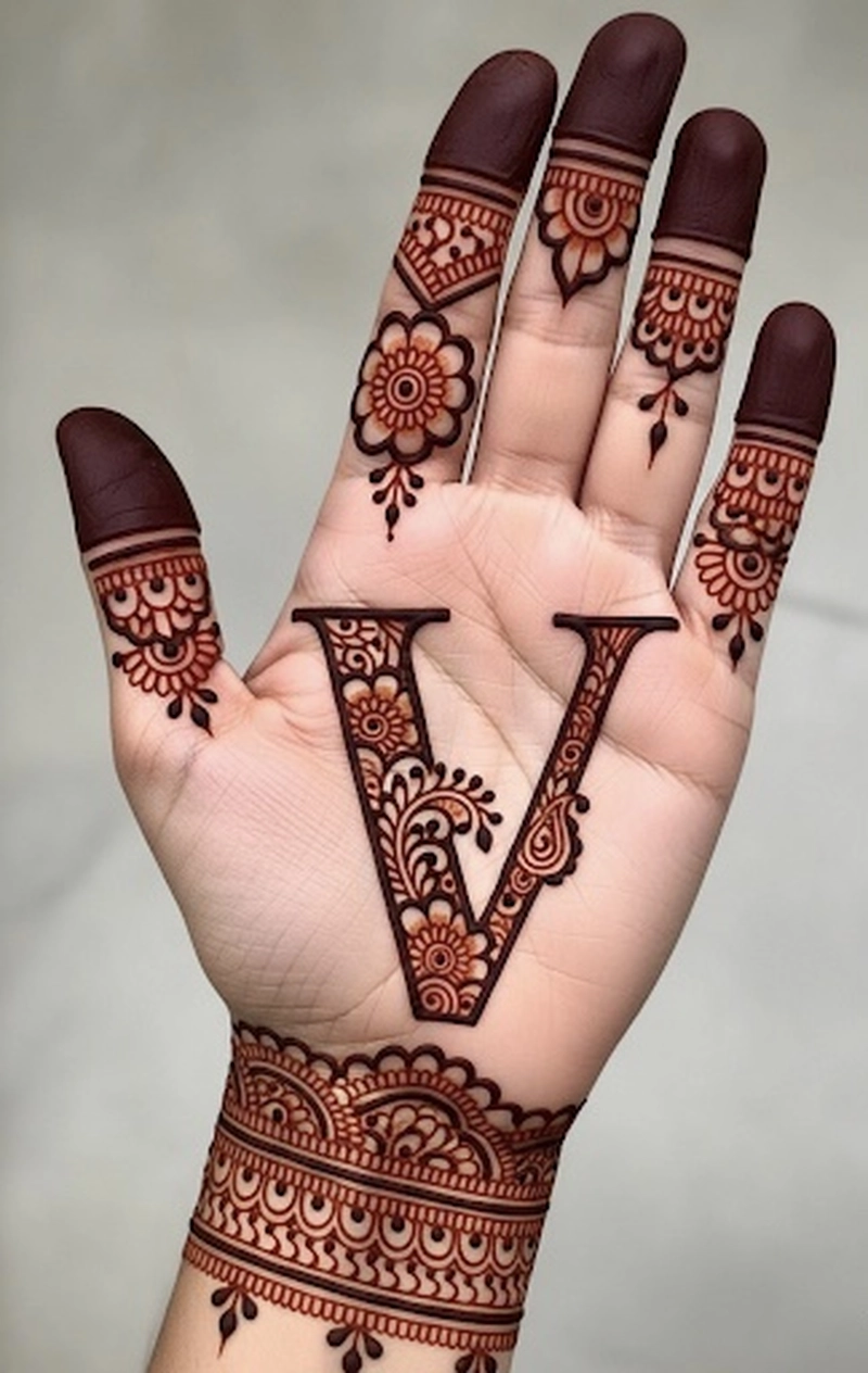 v tattoo mehndi design