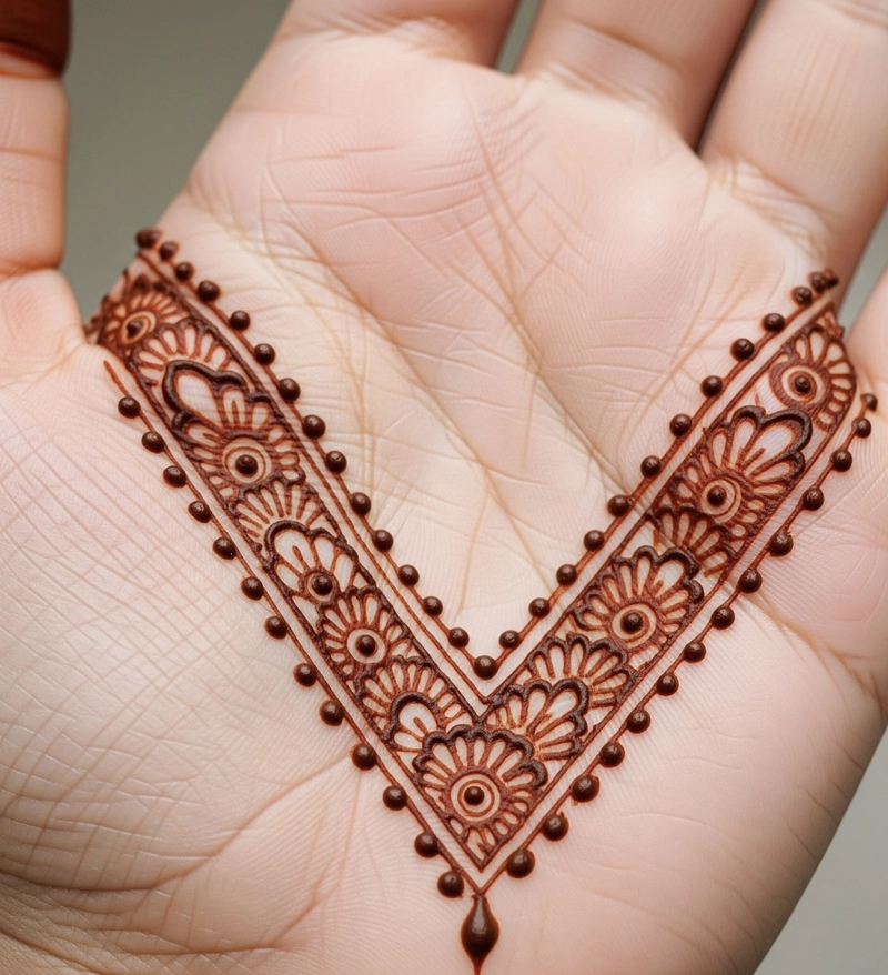 v word mehndi design