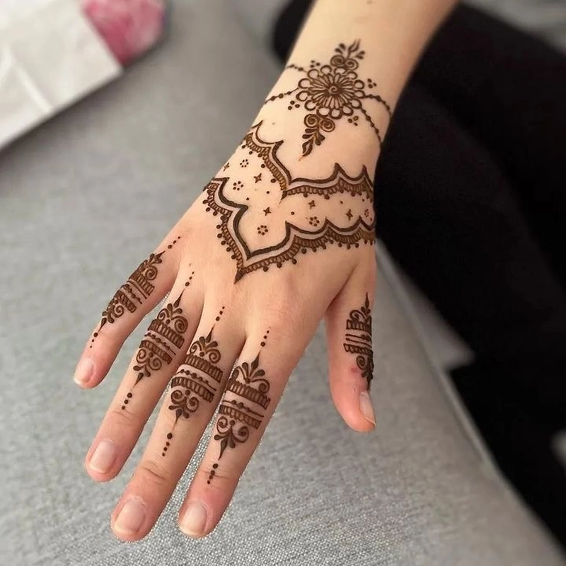 wrist tattoo mehndi design