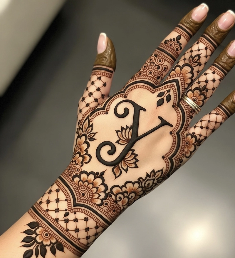y mehndi design arabic