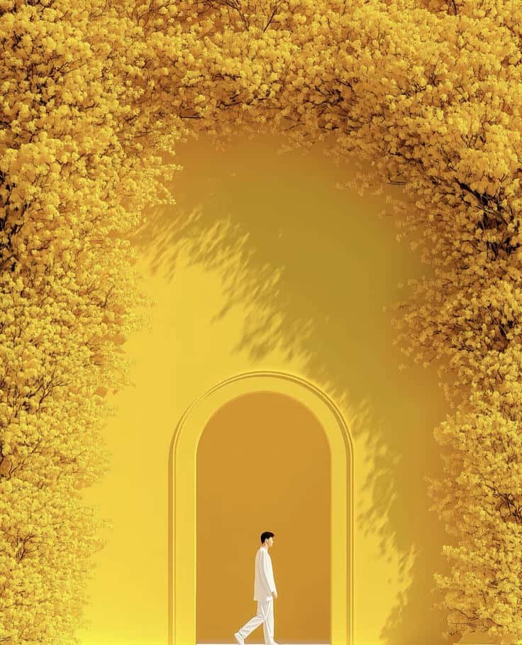 yellow glow profile pic