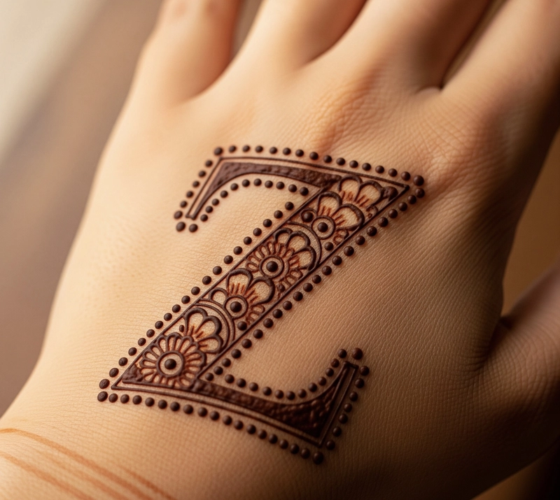 z mehndi design for front hand pic