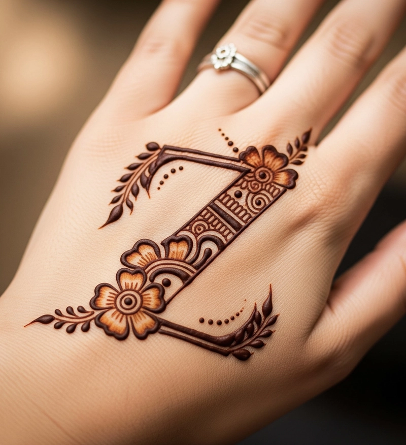 z mehndi design simple photo