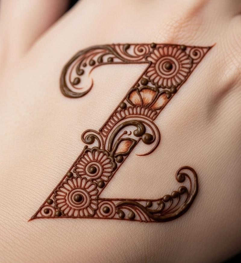 z mehndi design simple