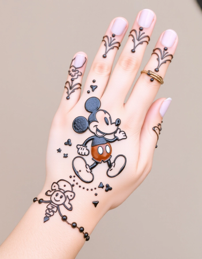 2 mickey mouse drawing