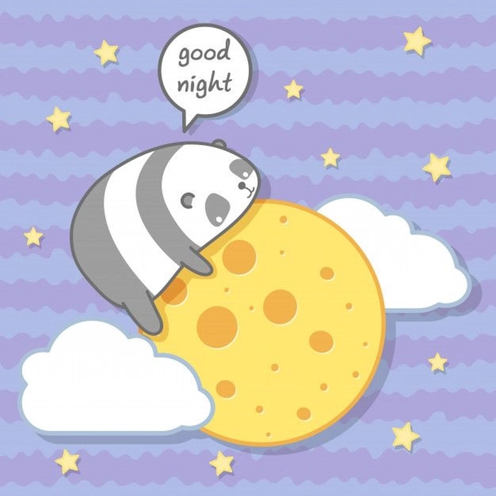 3d good night image