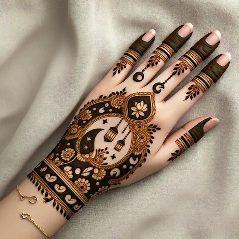 Mehndi Design Front Hand Unique stylish idea