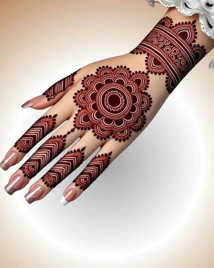 Mehndi Design Rakhi elegant henna artwork