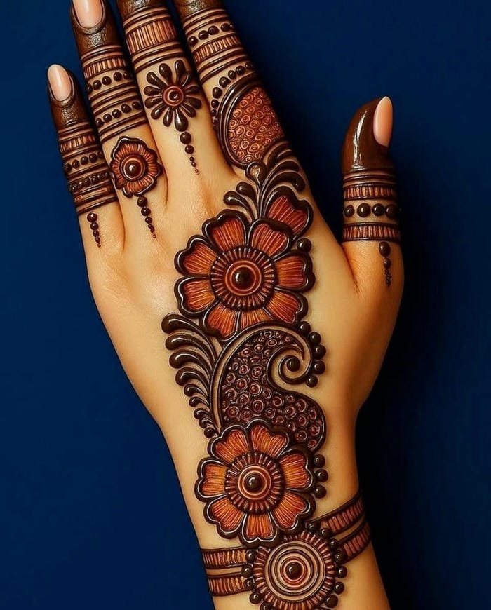 Mehndi Design Rakhi traditional Indian celebration style