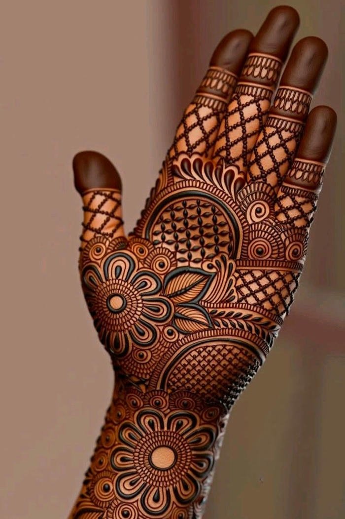 Mehndi Design Upper Hand classy Arabic henna design concept