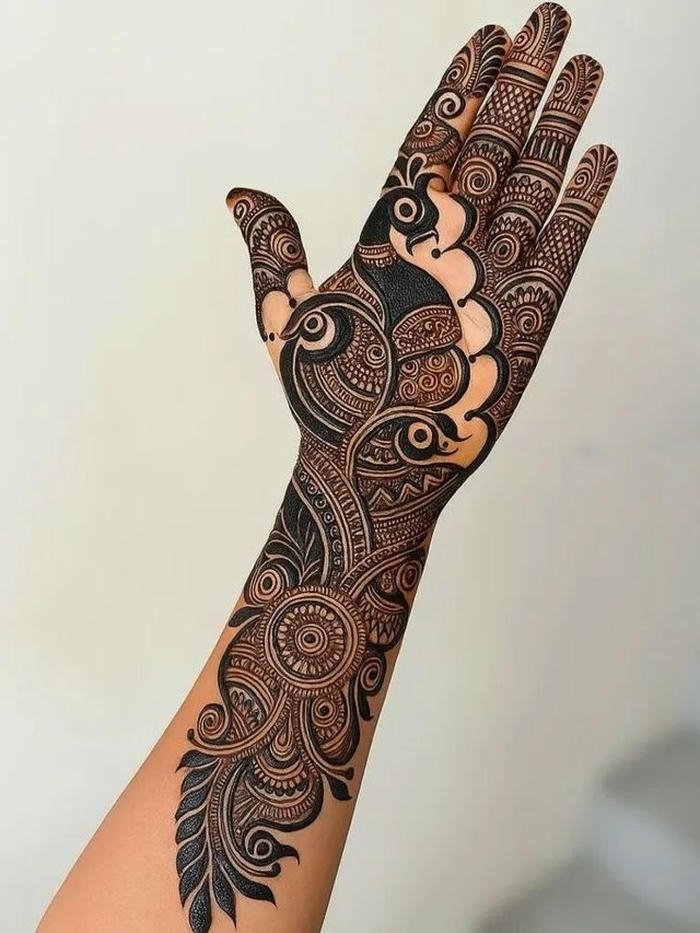 Mehndi Design Upper Hand creative mandala henna pattern