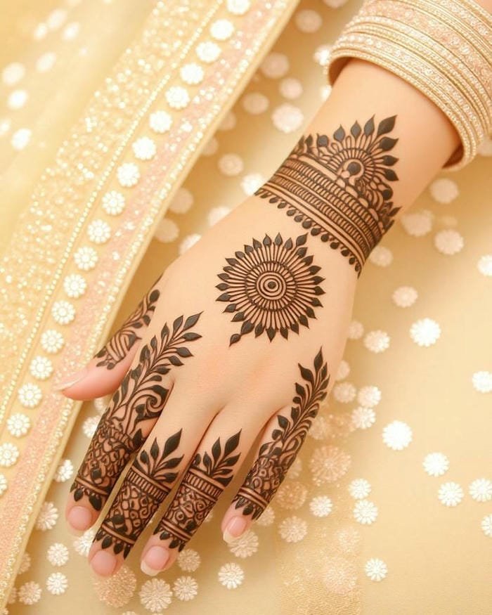 Rakhi Mehndi Design classic henna for sisters