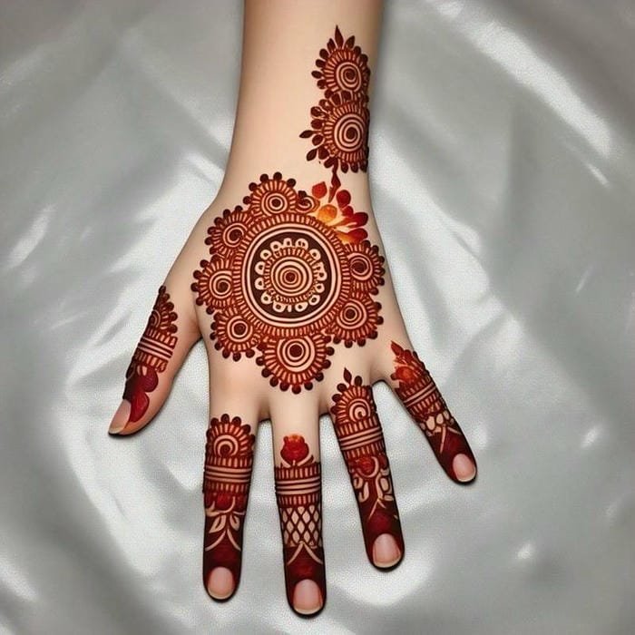 Rakhi Mehndi Design latest trending hand artwork