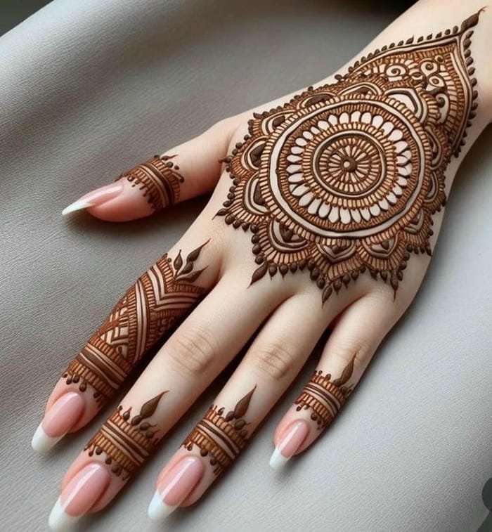 Rakhi Mehndi Design traditional festival hand art