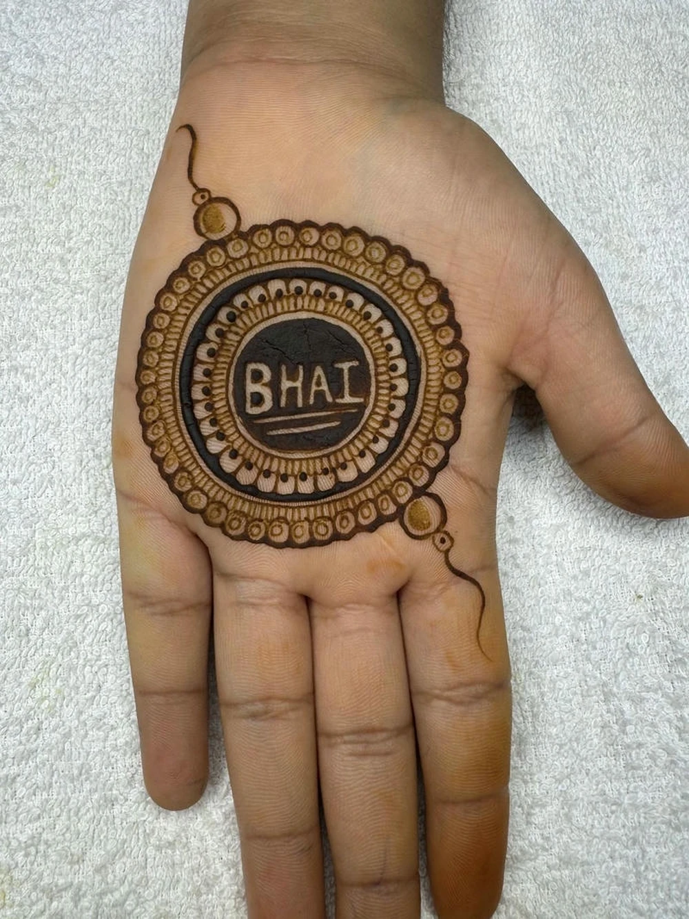 Raksha Bandhan Mehndi Design modern hand decoration