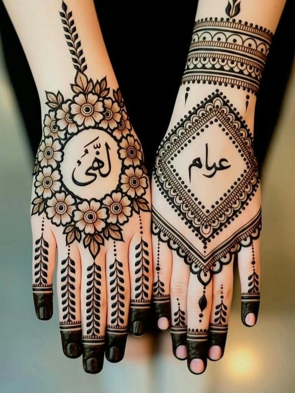 Raksha Bandhan Mehndi Design simple floral pattern
