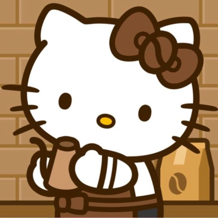 aesthetic brown hello kitty pfp