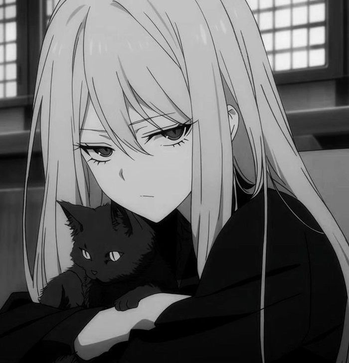 aesthetic gray anime pfp