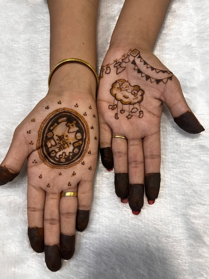 back hand cartoon mehndi design