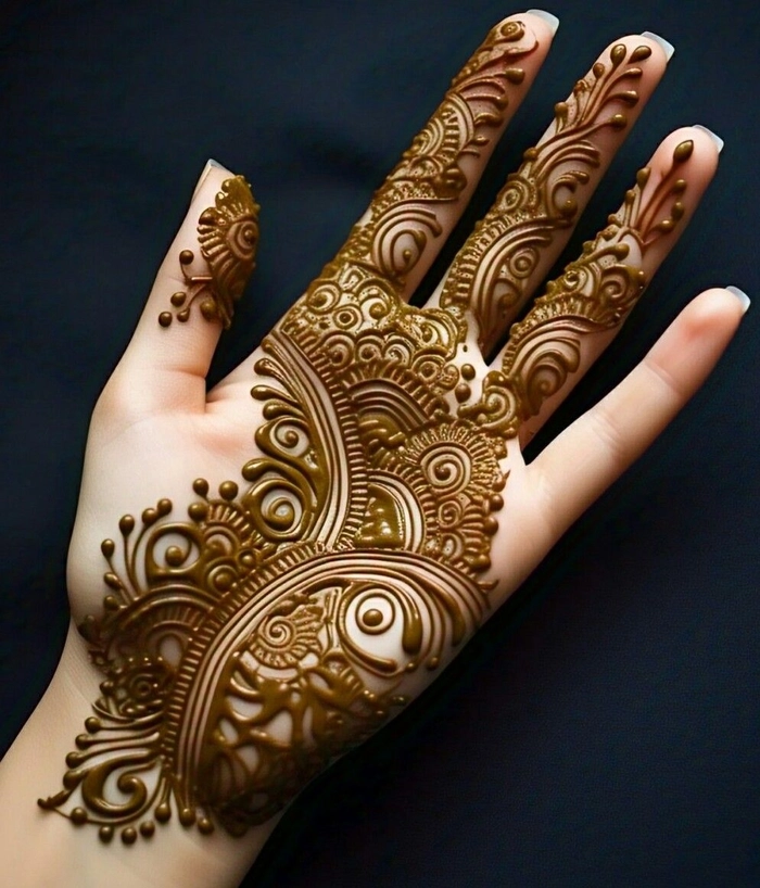 back palm mehndi designs