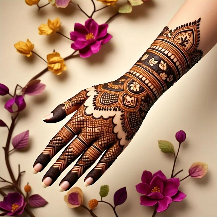 back side gorgeous mehndi design
