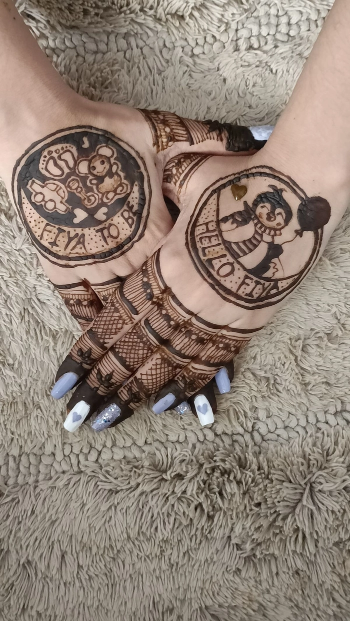 beautiful cartoon mehndi design