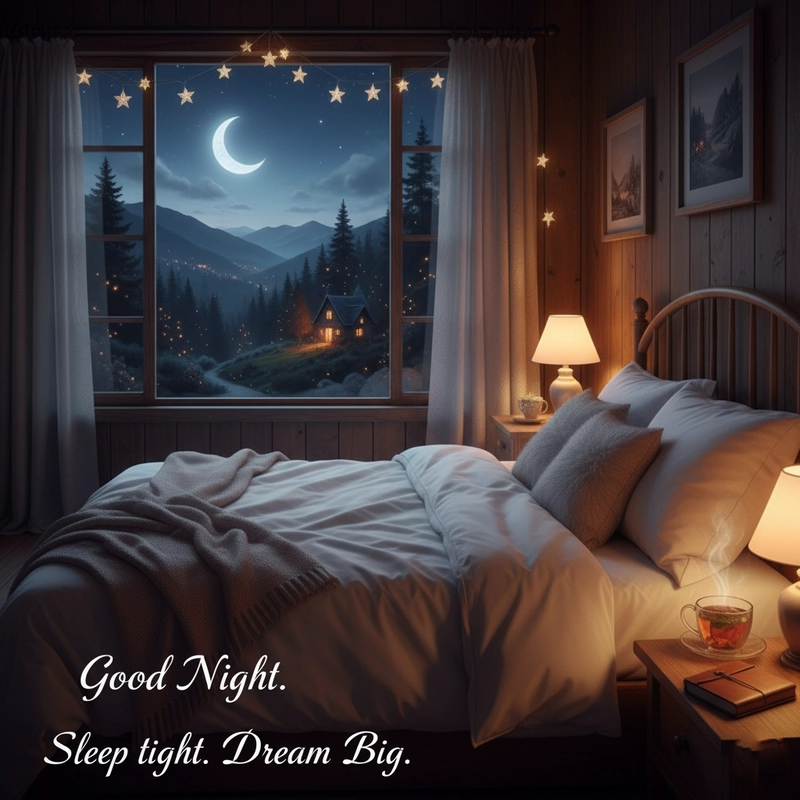 beautiful good night images in english