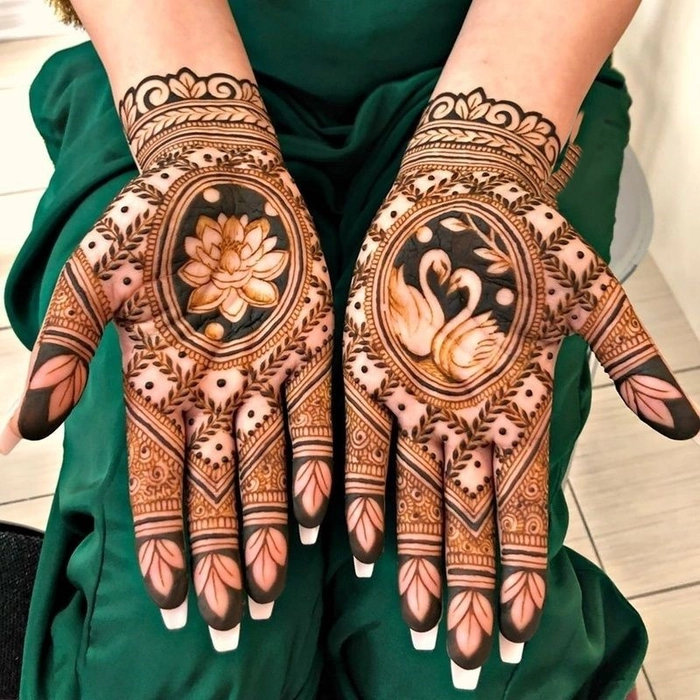 beautiful mehndi design for sawan