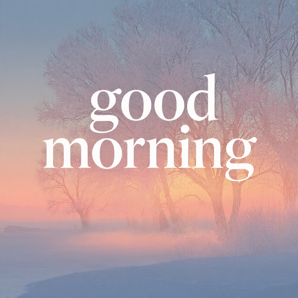 beautiful winter good morning images