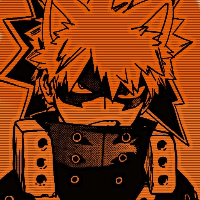 black and orange anime pfp