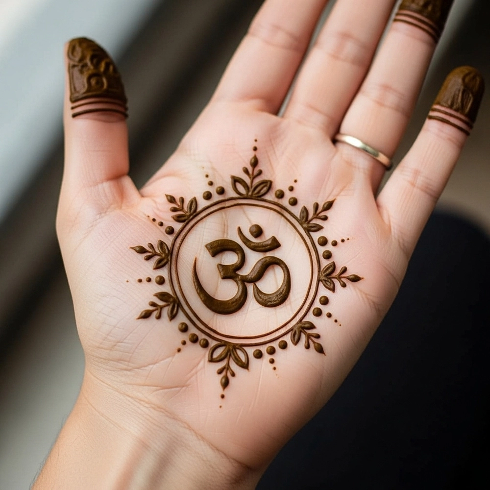 bride mom mehndi design