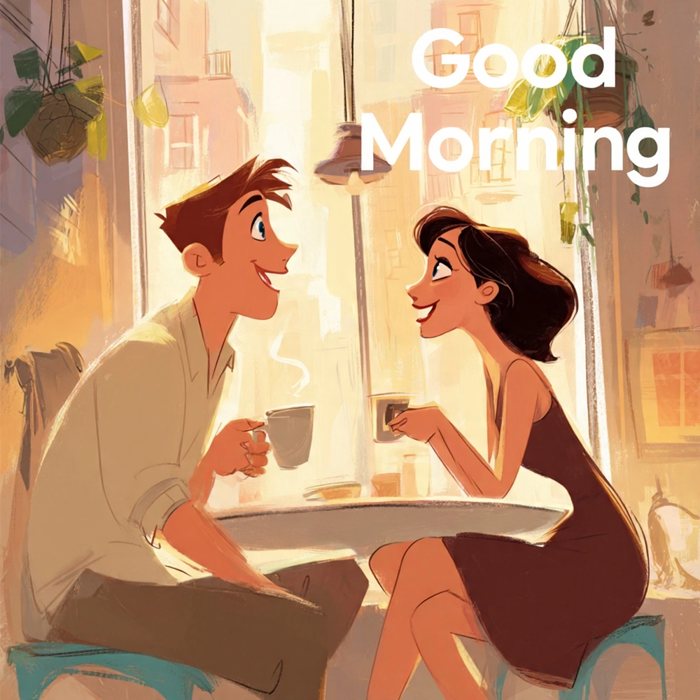 cartoon good morning images for whatsapp