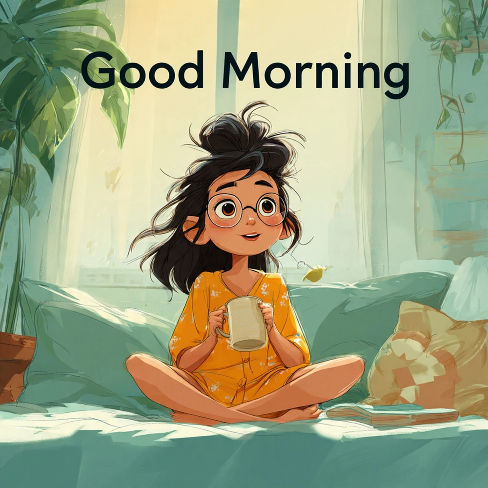 cartoon image of good morning