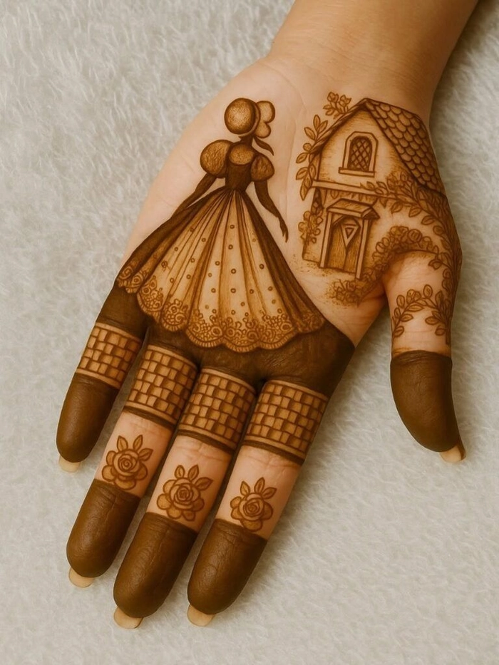 cartoon wali mehndi design