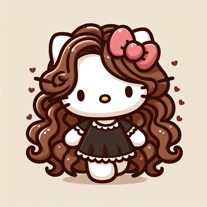 cute brown hello kitty pfp