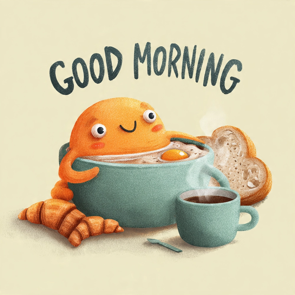 cute cartoon good morning