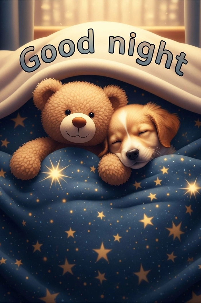 cute cartoon good night images