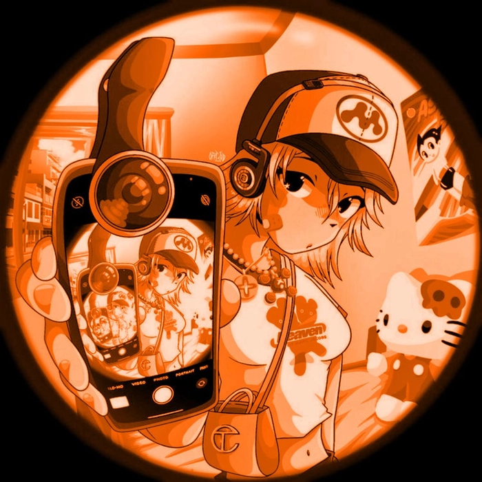 dark orange anime pfp