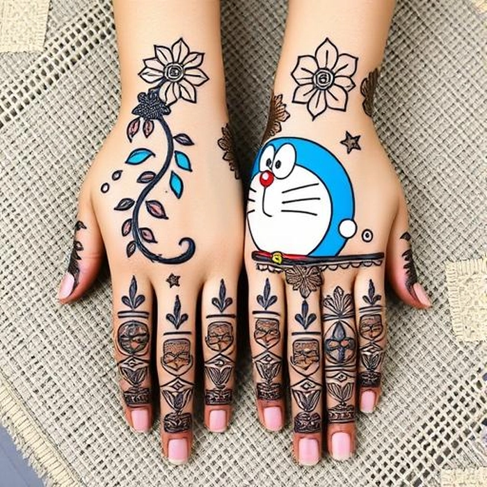 doraemon henna design
