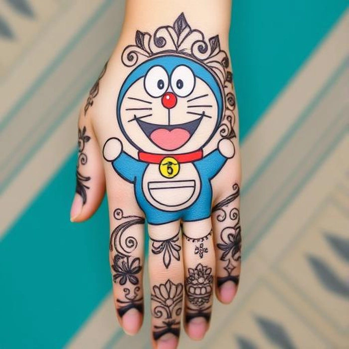 doraemon ki mehndi design