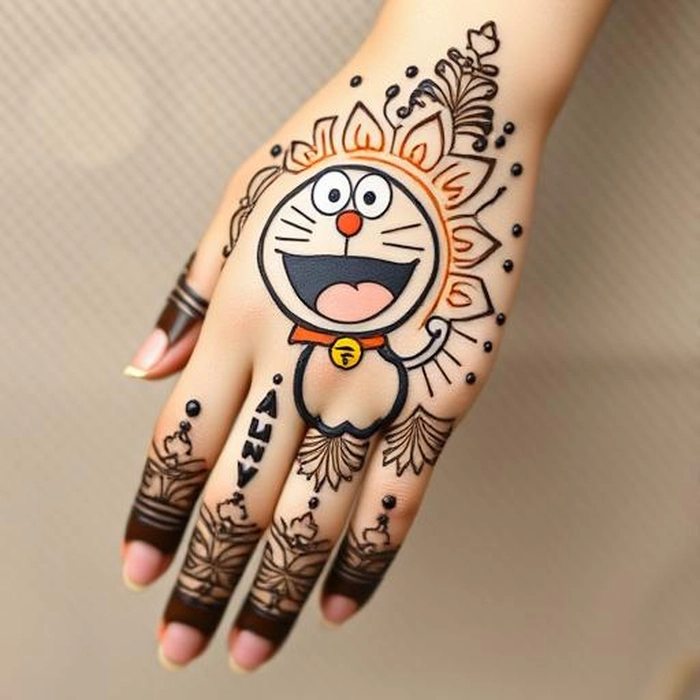 doraemon mehndi design for kids