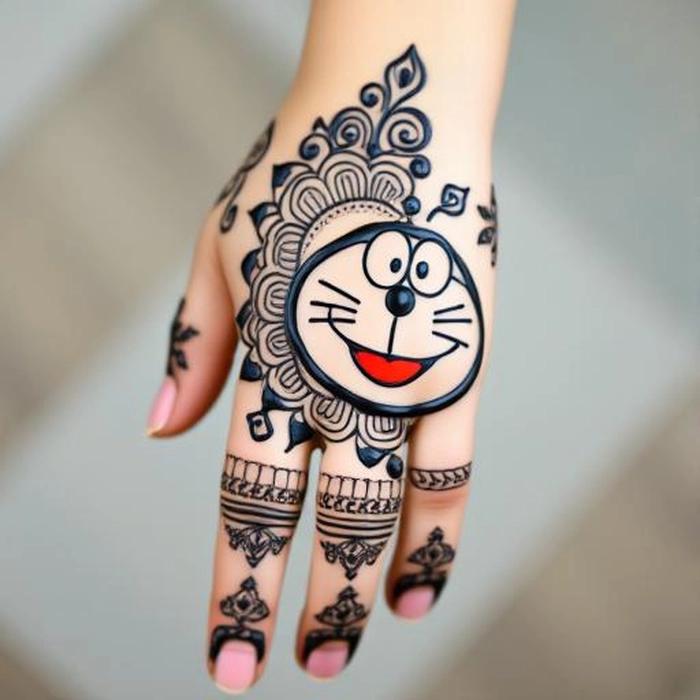 doraemon mehndi design