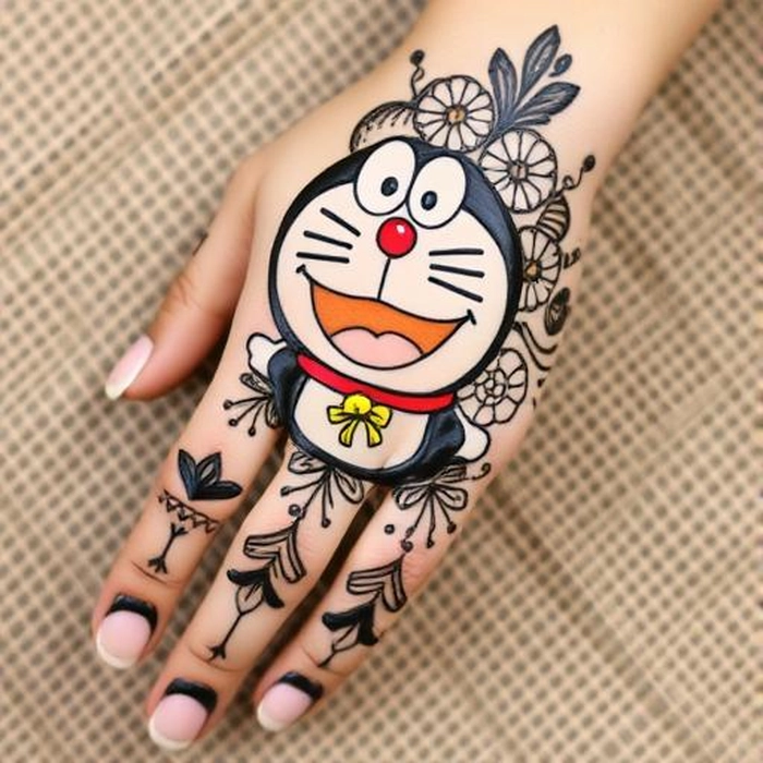 doraemon mehndi designs