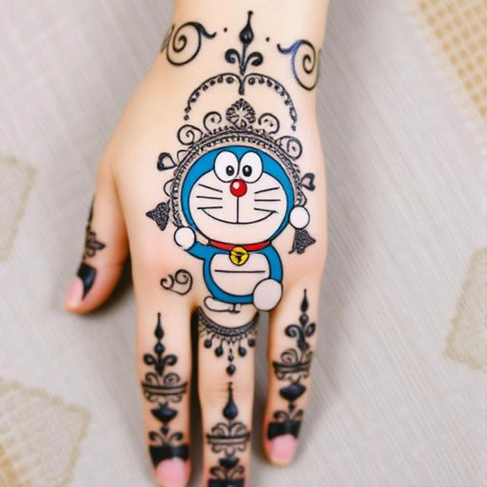 doraemon mehndi ki design
